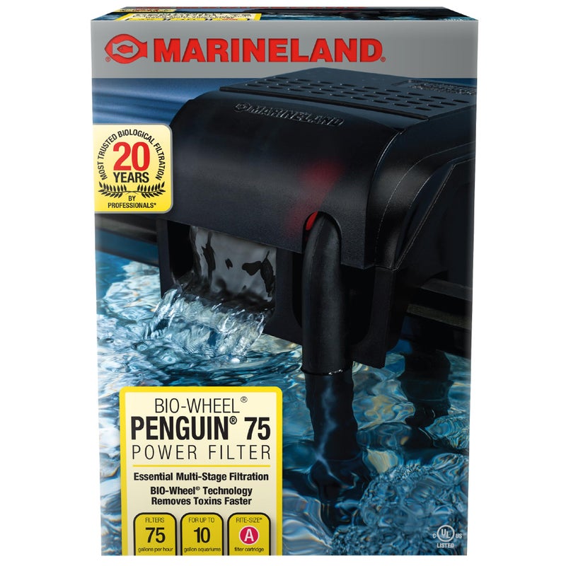 MarineLand Penguin 75 Power Filter, 75 GPH (PF0075B),Black - Image 2